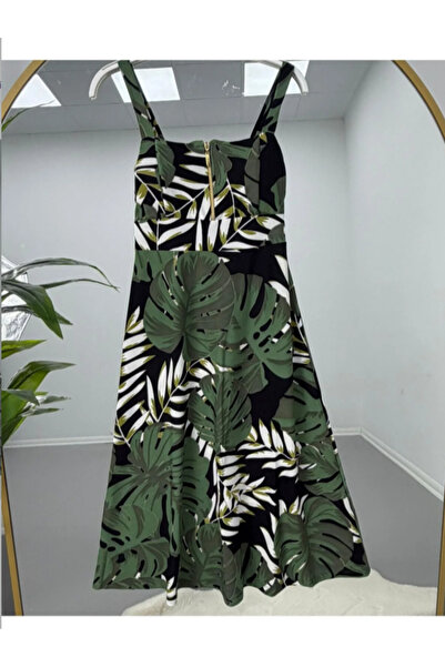 YILMAZBARMAZ Green Thick Strap Dress