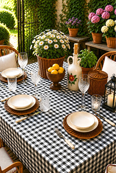 QUBA DECO Pötikare Tablecloth Organization Tablecloth Water Repellent Wrinkle...