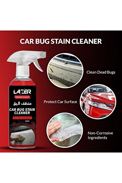 Generic LAZER Car Bug Stain Cleaner 500ml – Powerful Insect & Bug Residue Rem...
