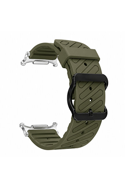 Dexmon Samsung Galaxy Watch 7 Ultra 47mm Uyumlu Silikon Hibrit Çift Renk Kord...