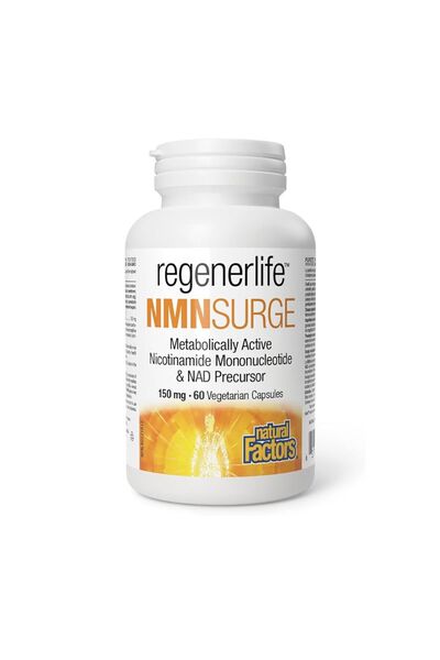 Natural Factors Regenerlife NMNSURGE, 150 mg, 60 Veggie Capsules