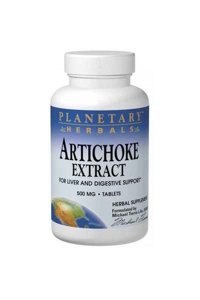 Planetary Herbals Artichoke Extract, 500 mg, 60 Tablets