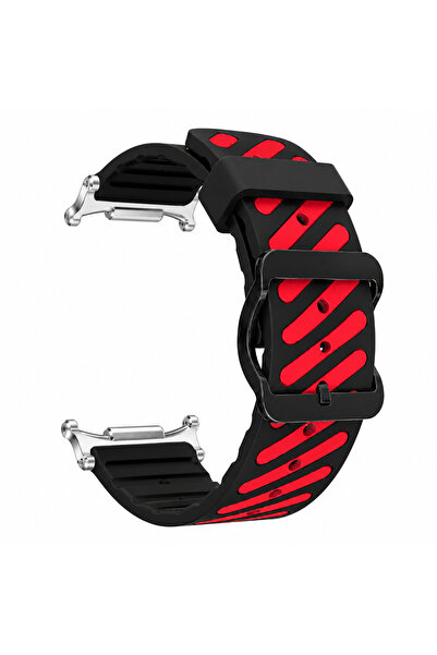 Dexmon Samsung Galaxy Watch 7 Ultra 47mm Uyumlu Silikon Hibrit Çift Renk Kord...