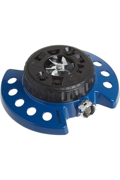 ASTERA 9 Water Patterned Turret Sprinkler with Metal Base, Blue
