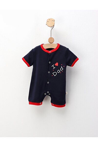 MiniKids Salopeta de vara, I Love Dad, bleumarin-rosu