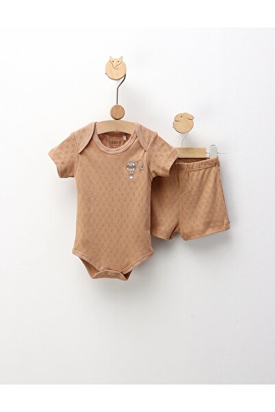 MiniKids Set de vara, Balon si Avion, maro