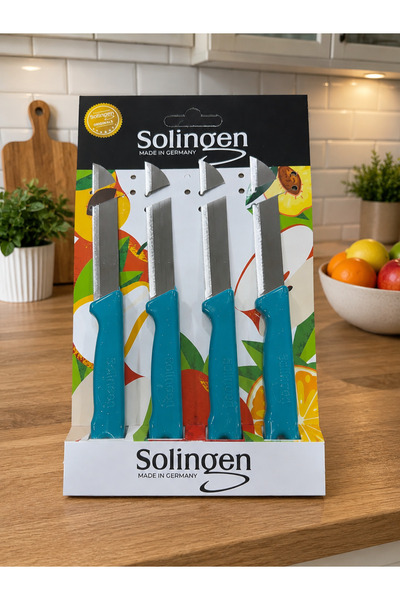 Solingen Bıçak Seti 4’lü Tırtıklı Meyve Bıçağı Paslanmaz Çelik