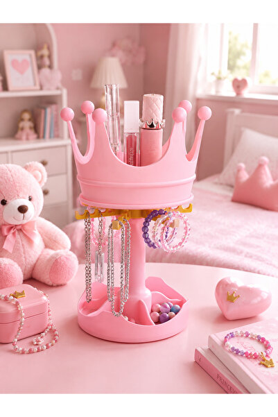RUBYTAKI Çocuk Odası Pastel Pembe Takı Toka Küpe Askısı Özel Tasarım