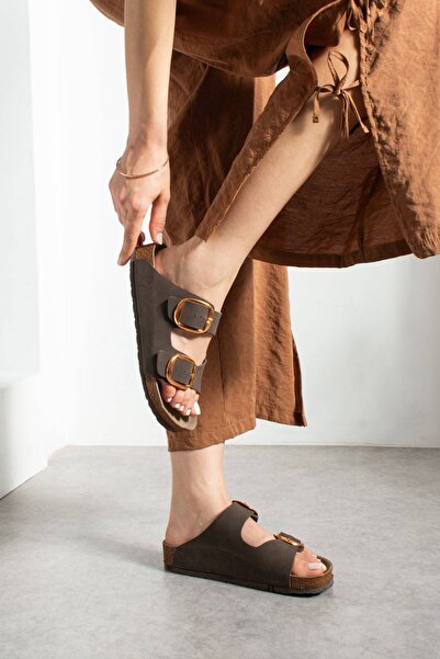 starmarj New Season Summer Women's Double Buckle Thin Sole Wide Buckle Slippers
