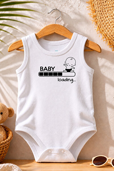 Pamuk Saray Baby Loading Printed Organic Cotton Bodysuit 100% Cotton Baby Bod...