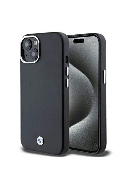 BMW Carcasă metalică învelită MagSafe Signature pentru iPhone 15/14/13, negru