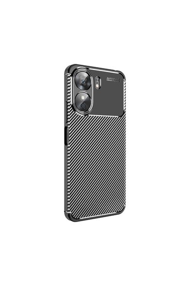 Pilanix حافظة هاتف Xiaomi Poco C65 من السيليكون بنمط الكربون لوكس نيغرو
