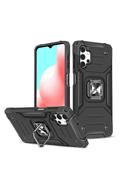 WOZINSKY Carcasă Ring Armor cu suport magnetic pentru Samsung Galaxy A73, neagră