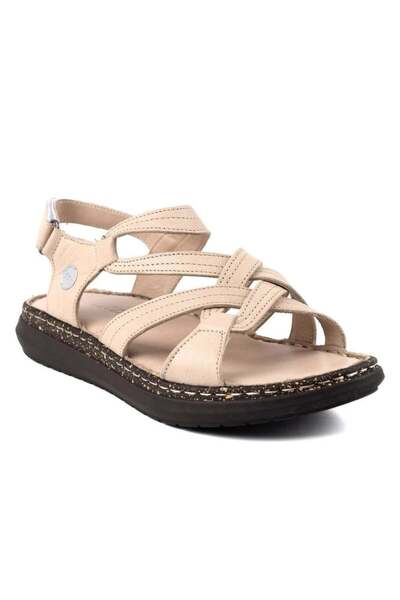 Mammamia 2740 Sandale de damă casual din piele naturală-bej