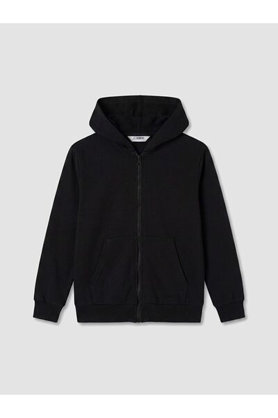 LC Waikiki LCW Kids Kapüşonlu Erkek Çocuk Fermuarlı Sweatshirt