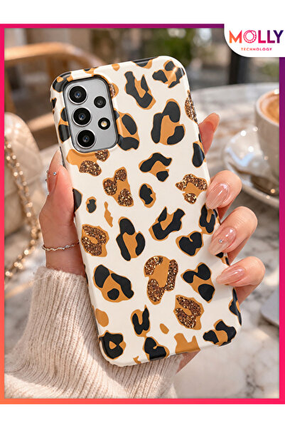 Molly SAMSUNG GALAXY A32 İçin Leopar Desenli Silikon Kılıf