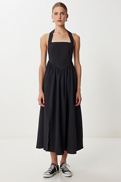 Hiccup Rochie midi slim fit cu guler pătrat ISTANBUL