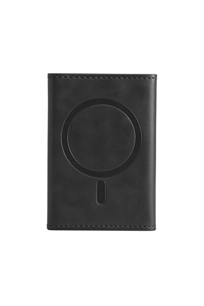 Mestore Joko Tema Magsafe Leather Card Holder - Black