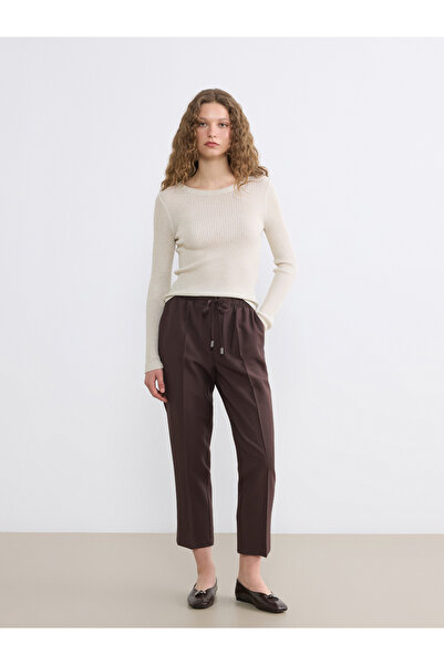 LC Waikiki Pantaloni de damă cu talie elastică și croială morcov