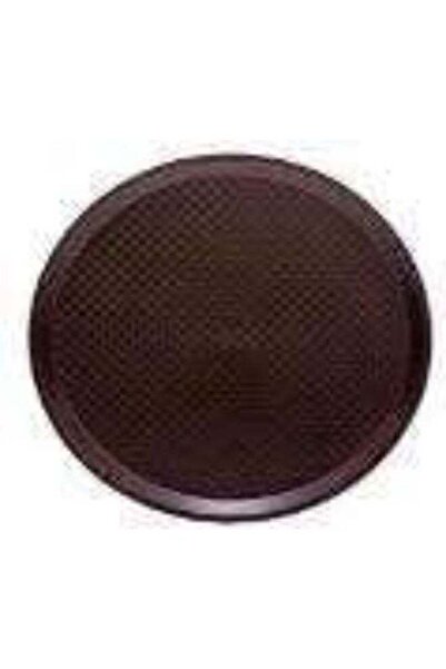 B & S BS B&S 36.5cm Round Serving Tray, 12 x 24 inches, Black ABS Plastic