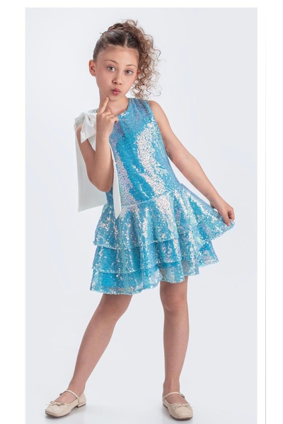 MODA AÇELYA Pullu Kız Çocuk Abiye