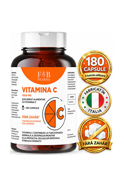 ForteBraccio Pharma Vitamina C RegenVital 1000 MG F&B Pharma ™   180 capsule ...