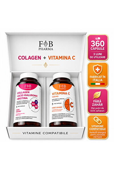 ForteBraccio Pharma Pachet BeautyBoost - Colagen si Vitamina C F&B Pharma™ 36...