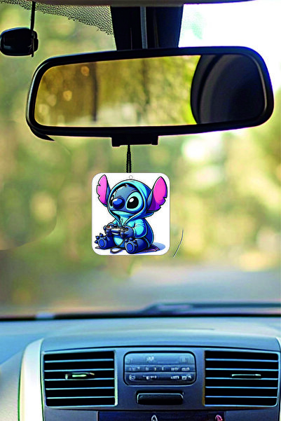 ESLEM 2 Adet Stitch Dikiz Ayna Süsü Oyuncu Gamer Tasarım Çizgi Film Karakteri...