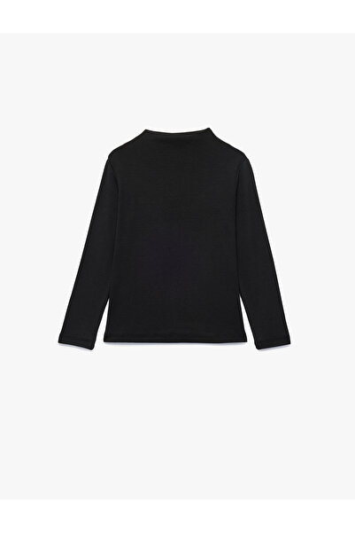 Koton High Collar Modal Blend Long Sleeve Slim Fit T-Shirt
