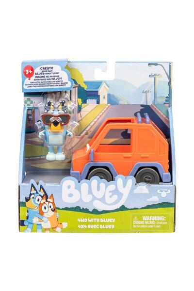 bluey Set de joaca cu figurina si masina, Bluey, 4WD si