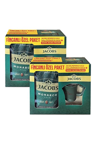 Jacobs طقم أكواب مونارك جولد 200 جرام × 2 قطعة