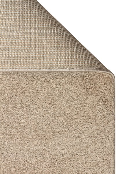 Cool Halı Puffy Beige Amorphous Bath Rug Asymmetrical Design Thick Plush Soft Shower Mat (80X120)