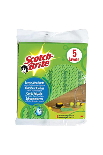 3M SCOTCH Lavete Absorbante - Brite Super Absorbent Wipe, 5 buc