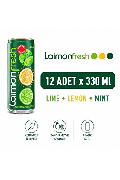 Laimon Fresh Lime Lemon Mint 330Mlx12