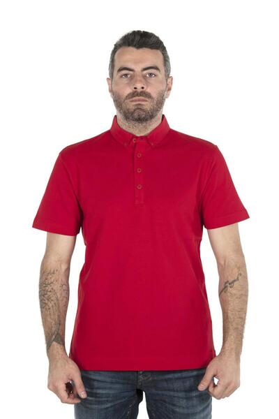 Arma Men's Fire Red Polo Polo Neck T-Shirt Y9Tyo7967