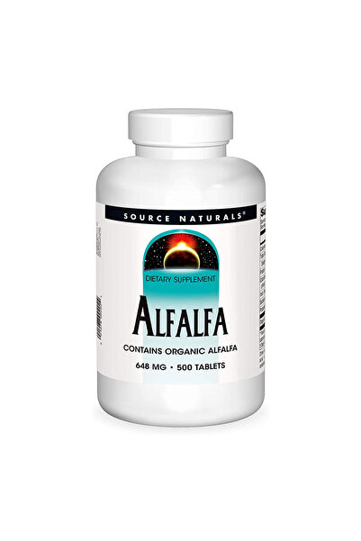 source naturals البرسيم، 648 ملغ، 500 قرص