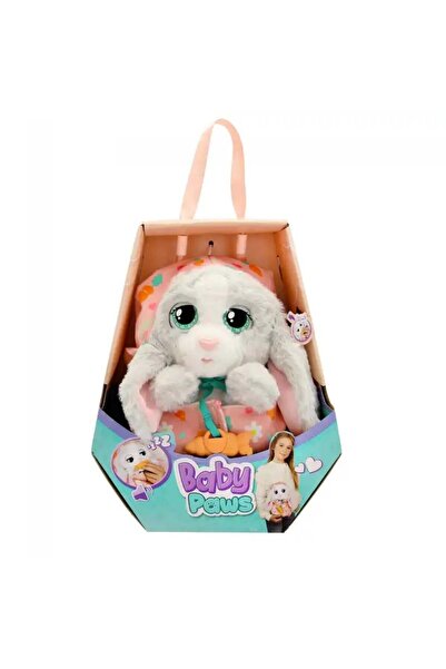 Baby Paws Jucarie de plus interactiva, Baby Paws, Iepuras, 24 cm