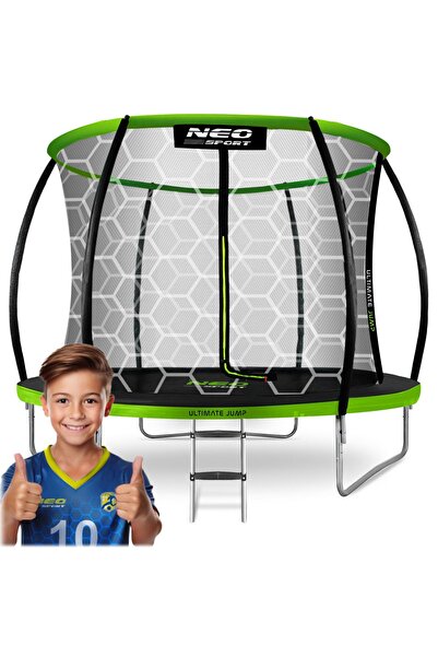 Neo-Sport Trambulină de grădină profilată de 10ft/312cm cu plasă internă
