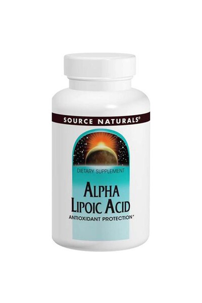 source naturals حمض ألفا ليبويك، 100 ملغ، 60 قرص