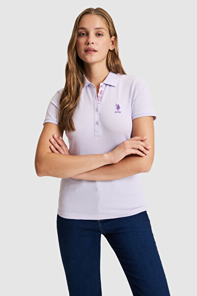 U.S. Polo Assn. Kadın Lila Basic Tişört 50321798-VR034