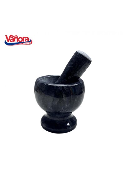 vanora Mojar cu pistil din marmură, diametru 9,5 cm, negru.