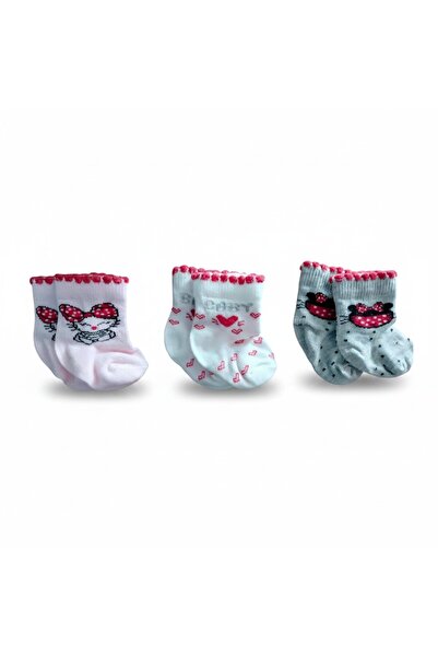 MİLAYS LİFE HOME COLLECTİON Mi̇lays Baby Kids Baby Girl Cotton Socks 0-3 Months
