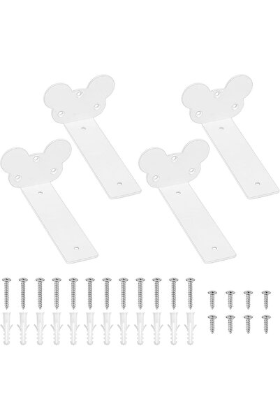 OEM Suport pentru raft Mâini pentru raft Suport Set 4 buc 150 mm Alb