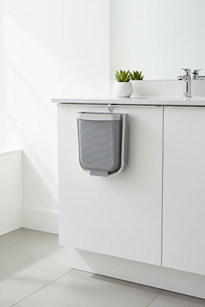 QLUX IDEAS Katlanabilir Çöp Kovası 6 Litre (6000 ml) - Silikon ve Plastik Göv...