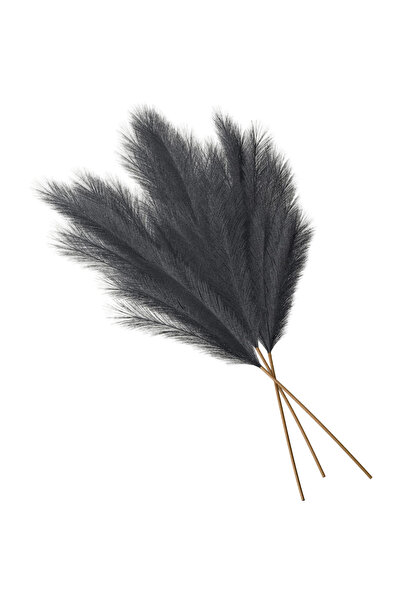 OEM Iarbă artificială Pampas Boho decorativă modernă Gri 114 cm 3 buc