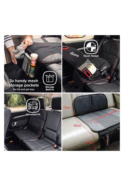 OEM Husă Protecție Banchetă Auto pentru Scaun Copii, Negru, Antiderapantă, 47...