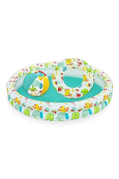 BESTWAY Piscina gonflabila cu accesorii, rotunda, 122 x 20cm, Multicolor