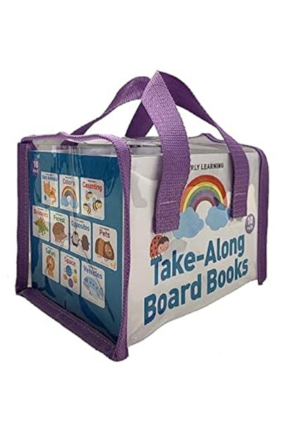 pçs Early Learning Take Along Board Books Set of 10 in Case Children's Librar...