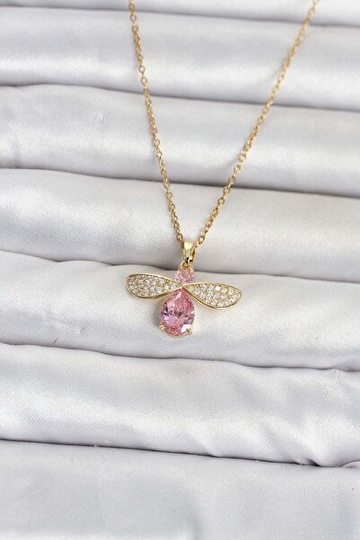 Inure Jewelry سلسلة نسائية من الفولاذ 316L باللون الذهبي موديل فلاي