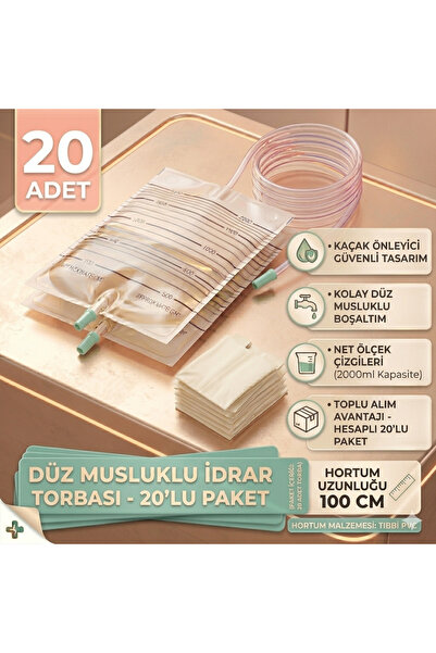 Lunihome Lunimed Düz Musluk İdrar Torbası 20 Adet